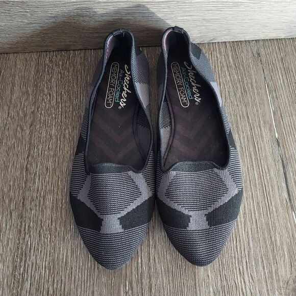 Skechers Cleo “Sherlock” Flats Black and Gray Size 7.5 - Picture 3 of 9